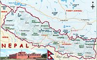 Location of Lumbini, Nepal.