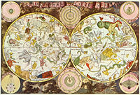 A celestial map from the seventeenth century, by the Dutch cartographer Frederik de Wit.