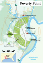 Map of Poverty Point State Historic Site.