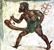 A Priapus figure from Pompeii. Large phalli were considered undesirable for men to possess and often depicted for comic effect in ancient Rome.