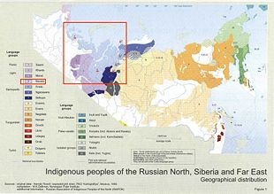 Extent of the traditional homeland of the Nenets