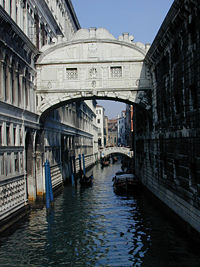 The Ponte dei Sospiri, the Bridge of Sighs.