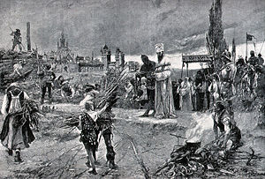 Preparing the execution of Jan Hus.