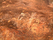 Petroglyphs in Uluru.