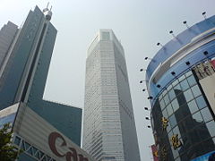 Commercial high-rise buildings around the People's Liberation Monument.