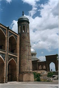 A minaret in Samarkand