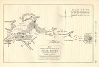 A map of Coal Mines distribution on Formosa Island in the Narrative of the Commodore Matthew Calbraith Perry's Expedition to Japan.