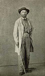 General Early, disguised as a farmer, while escaping to Mexico, 1865.