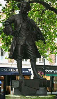 Statue of Mozart on Ebury Street, London