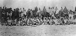 Navajo prisoners of Kit Carson in 1864 forced on what Navajo call "the Long Walk"