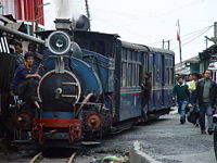 The "Toy Train" approaching Darjeeling.