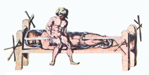 A drawing of a Hippocratic bench from a Byzantine edition of Galen's work in the second century C.E.