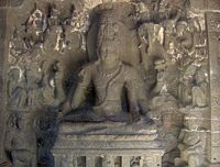 Shiva sculpture at Ellora
