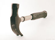 A modern hammer is directly descended from ancient hand tools.