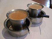 While masala tea (left) is a staple beverage across India, Indian filter coffee (right) is especially popular in southern India