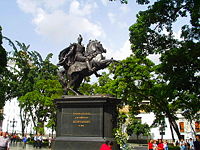 Equestrian statue of Bolivar on Bolivar Square, Caracas.