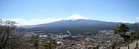 Mount Fuji seen from Mount Tanjo on a clear day in mid October