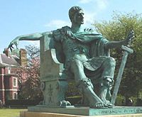 Bronze statue of Constantine I in York, England, near the spot where he was proclaimed emperor in 306 C.E.