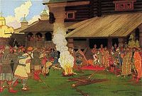Administering justice in Kievan Rus, by Ivan Bilibin.