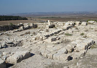 Ruins atop Tel Megiddo.