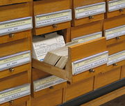 A card catalog in the University Library of Graz