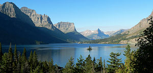 Saint Mary Lake is the second largest lake in the park, after Lake McDonald.