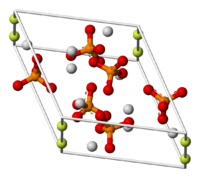 Unit cell of fluoroapatite
