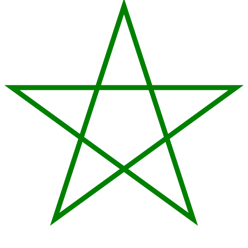Image:Pentagram green.svg