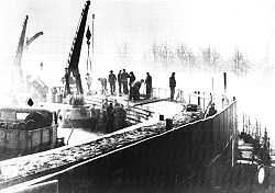 East German construction workers building the Berlin Wall, November 20, 1961
