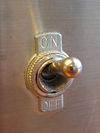 A toggle switch in the "on" position.