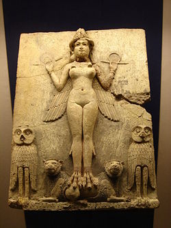 This Babylonian "Queen of the Night" is probably a representation of either Ereshkigal or Ishtar.