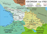 Kingdoms and principalities of Georgia, c. 1762.