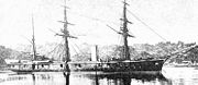 Armoured Japanese corvette Kongō (1877).