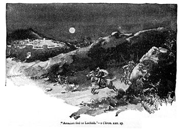 Amaziah flees to Lachish, where he was killed.