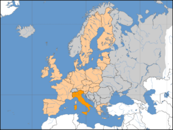 Location of Italy