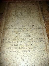 Tomb of Alfonso I d'Este and Lucrezia Borgia, Ferrara