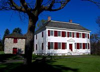Johnson Hall, seat of Sir John Johnson in the Mohawk Valley.