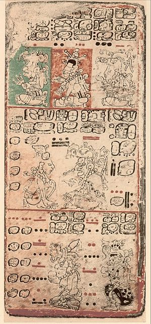 Page 9 of the Dresden Codex (from the 1880 Förstermann edition)