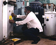 Labelling transformers containing PCBs.