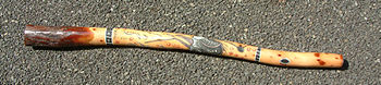 A didgeridoo. This particular instrument is more ornate than most.