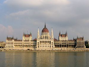 The Hungarian Parliament Building in Budapest.