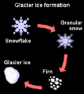 Formation of glacial ice