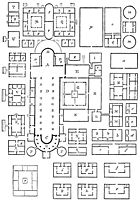 The plan of the Abbey of St Gall, Switzerland.