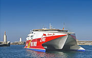 HSC Tarifa Jet, Large, commercial high-speed catamaran ferry.