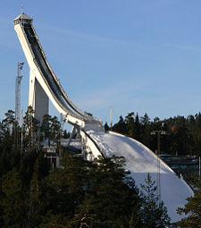 The Holmenkollen ski-jump hill.