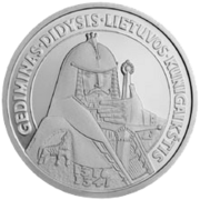 Modern Litas commemorative coin dedicated to Gediminas