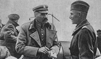Piłsudski and Edward Rydz-Śmigły, 1920, during Polish-Soviet War