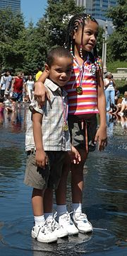 Two African-American children