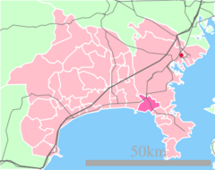 Kamakura's location in Japan