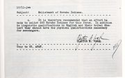 Page two of Navajo recommendation letter, 1942.